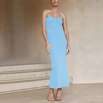 Sdencin Twist Front Maxi Dress - Elegant & Comfy Design