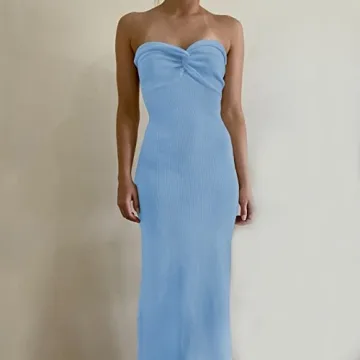 Sdencin Twist Front Maxi Dress - Elegant & Comfy Design