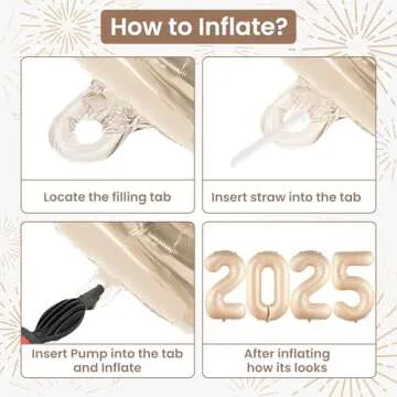 KatchOn, Giant Caramel 2025 Balloon Numbers - Large 42 Inch, 2025 Balloons Caramel | 2025 Caramel Balloons, Graduations Eve Party Supplies 2025 | Graduations Balloons, Graduation Decorations 2025