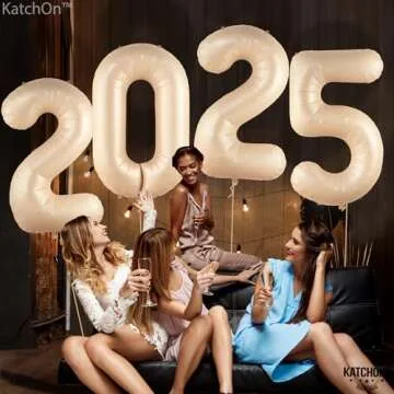 KatchOn, Giant Caramel 2025 Balloon Numbers - Large 42 Inch, 2025 Balloons Caramel | 2025 Caramel Balloons, Graduations Eve Party Supplies 2025 | Graduations Balloons, Graduation Decorations 2025