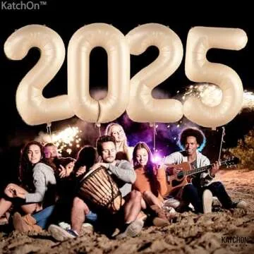 KatchOn, Giant Caramel 2025 Balloon Numbers - Large 42 Inch, 2025 Balloons Caramel | 2025 Caramel Balloons, Graduations Eve Party Supplies 2025 | Graduations Balloons, Graduation Decorations 2025