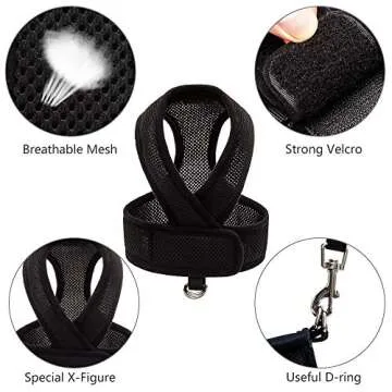 PUPTECK Breathable Escape Proof Cat Harness and Leash