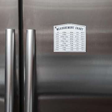 Kitchen Baking Measurement Chart Magnet | Essential for Every Chef | Easy-to-Use Cooking Conversions