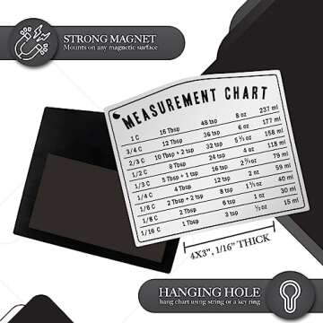 Kitchen Baking Measurement Conversion Chart Magnet