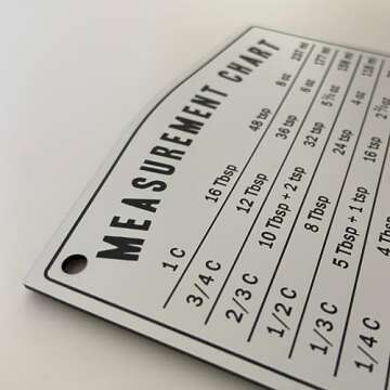 Kitchen Baking Measurement Conversion Chart Magnet