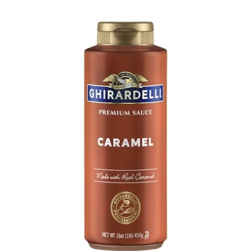 Ghirardelli Caramel Sauce Squeeze Bottle 16 oz - Perfect Topping for Desserts