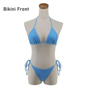 SHERRYLO Brazilian Bikini Swimsuit for Women Thong Bikinis Black String Bathing Suit Thongs Bottom Triangle Top Sexy Swimsuits