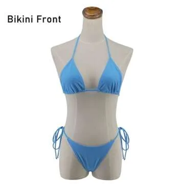 SHERRYLO Brazilian Bikini Swimsuit for Women Thong Bikinis Black String Bathing Suit Thongs Bottom Triangle Top Sexy Swimsuits