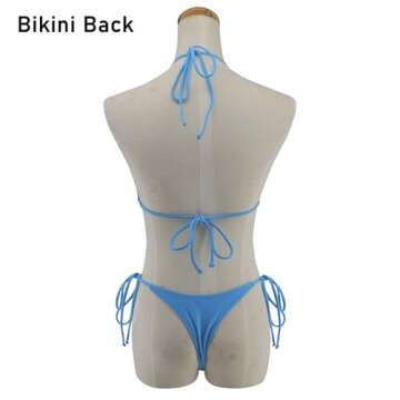 SHERRYLO Brazilian Bikini Swimsuit for Women Thong Bikinis Black String Bathing Suit Thongs Bottom Triangle Top Sexy Swimsuits