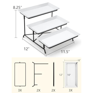 Yedio 3 Tier Serving Tray Set for Parties