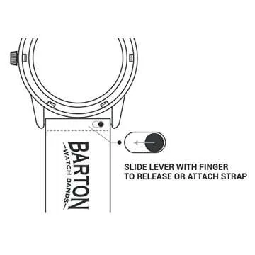 BARTON Quick Release Leather Strap for 22mm Watches