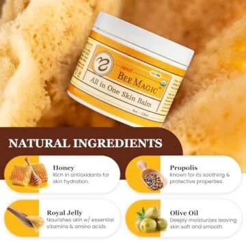 Sweet Bee Naturals - All-in-One Skin Balm & Ointment for Face & Body, Multipurpose Moisturizer for D...