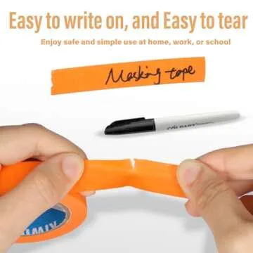 KIWIHUB Colored Masking Tape, Colored Tape for Kids Art Supplies, 6 Rolls, 0.6" x 13Yard DIY Craft Tape, Teaching Supplies,Labeling and Decorations Colored Painters Tape