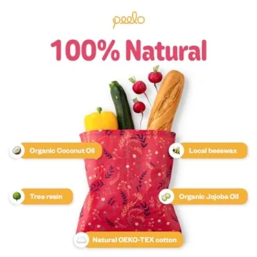 Peelo Beeswax Food Wrap Bag - XXL Sustainable Kitchen Wraps