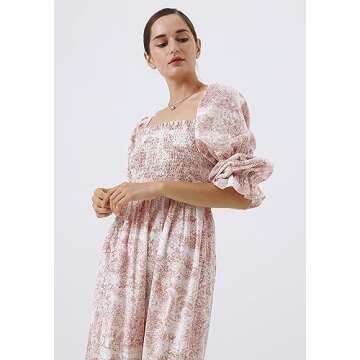 NOTHING FITS BUT Women’s Classic Linen Cotton Nursing Dress, Cotton Yuki Maternity Gown, Baby Pink, S