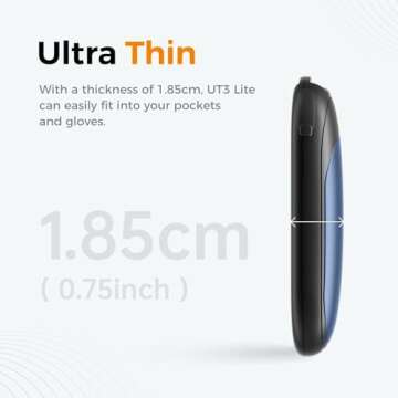 OCOOPA Magnetic Hand Warmers Rechargeable 2 Pack, Fast Heating, UL Certified, Electric Portable Pocket Heater, Hunting Accessories, Golf, Camping Gear, Warm Unique Gifts Women, Tech Gift Men, UT3 Lite