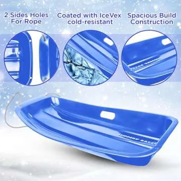 Slippery Racer Cold-Resistant Kids Toboggan Sled 35 Inch