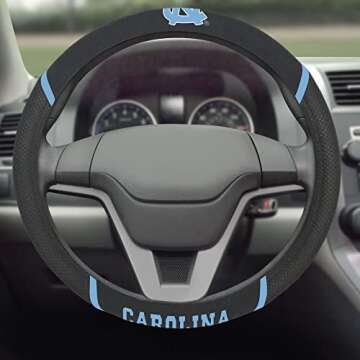 FANMATS 14900 NCAA UNC UNC Chapel Hill Tar Heels Steering Wheel Cover - Team Spirit