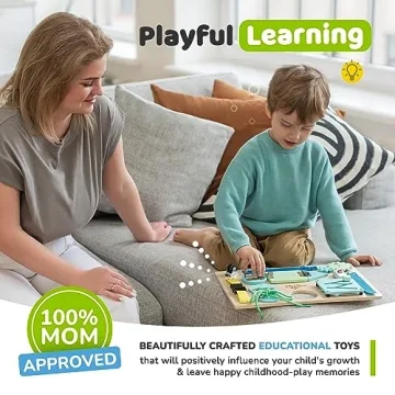 Montessori Busy Board for Toddlers - 10 Educational Activities