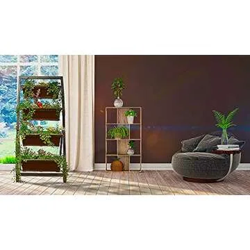 Outland Living 6-Ft Raised Garden Bed - Vertical Garden Freestanding Elevated Planter with 4 Container Boxes - Good for Patio or Balcony Indoor and Outdoor - Perfect to Grow Vegetables Herbs Flowers