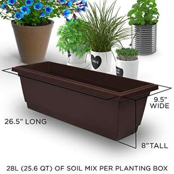 Outland Living 6-Ft Raised Garden Bed - Vertical Garden Freestanding Elevated Planter with 4 Container Boxes - Good for Patio or Balcony Indoor and Outdoor - Perfect to Grow Vegetables Herbs Flowers