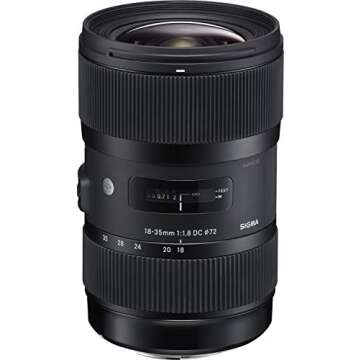 Sigma 18-35mm F/1.8 DC HSM Lens for Canon APS-C DSLR Cameras (Renewed)
