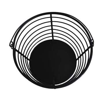 NIRMAN Rustic Wire Picnic Basket, Serving, Basket for Egg, Fruit, Kitchen, Restaurant, Home Dinning, Modern Table Decor, Picnics, Vegetables, Bread (8" x 8" x 5")