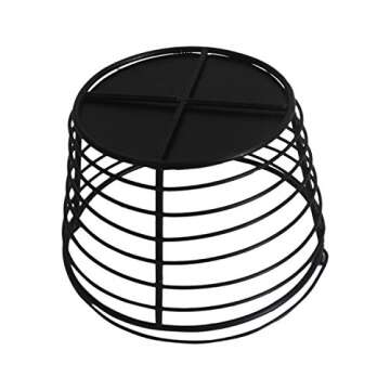 NIRMAN Rustic Wire Picnic Basket, Serving, Basket for Egg, Fruit, Kitchen, Restaurant, Home Dinning, Modern Table Decor, Picnics, Vegetables, Bread (8" x 8" x 5")