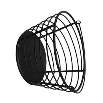 NIRMAN Rustic Wire Picnic Basket, Serving, Basket for Egg, Fruit, Kitchen, Restaurant, Home Dinning, Modern Table Decor, Picnics, Vegetables, Bread (8" x 8" x 5")