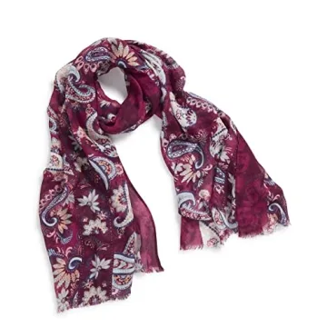 Vera Bradley Women's Paisley Jamboree Soft Fringe Scarf - Lightweight & Stylish