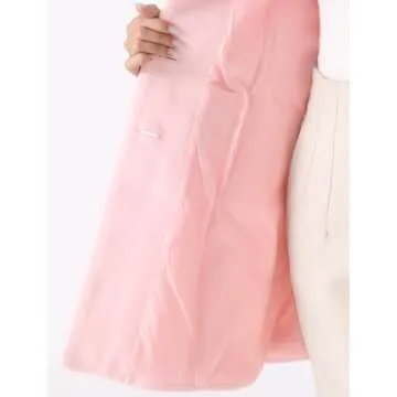 Allegra K Women's 2024 Sophisticated Pea Coat in Pink