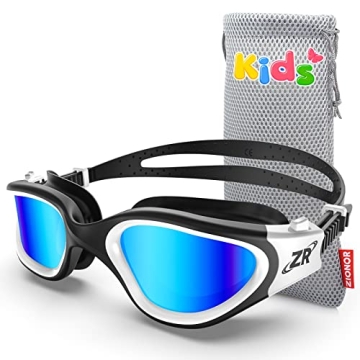 ZIONOR Kids Swim Goggles, G1MINI Polarized Swimming Goggles for Ages 6-14