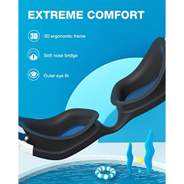 ZIONOR Kids Swim Goggles with UV Protection and Comfort