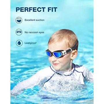 ZIONOR Kids Swim Goggles with UV Protection and Comfort