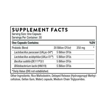 THORNE FloraSport 20B - Probiotic Supplement - Promotes Digestive Support, Gut Health, Immune Functi...