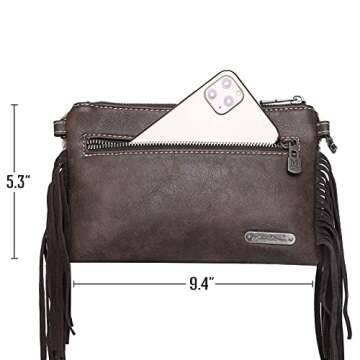 Montana West Cowhide Leather Crossbody Bag For Women Western Cowgirl Small Clutch Shoulder Bag RLH-018CF