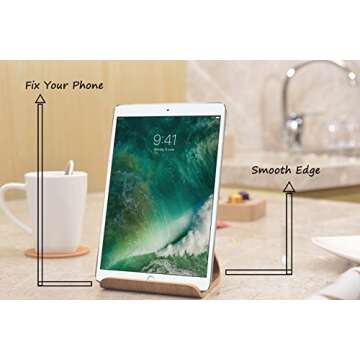 SAMDI iPad Stand for Kitchen – Elegant Wood Holder