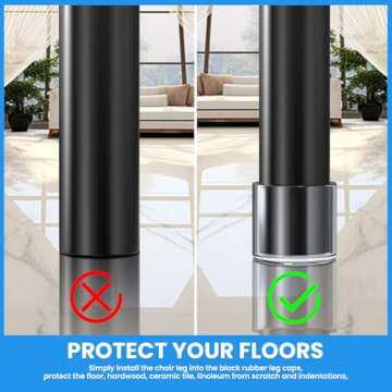 HNYYZL Chair Leg Caps - 16PCS Rubber Floor Protectors