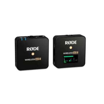 Rode Wireless GO II Single Channel Wireless Microphone System, Black & RØDE Lavalier II Premium Ult...