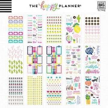 Colorful & Gold Foil Sticker Pack for Happy Planner
