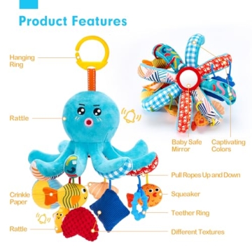 hahaland Baby Octopus Toy - Engaging Sensory Fun for Babies