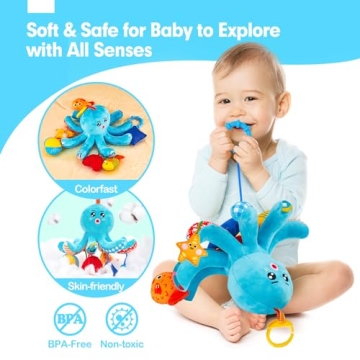 hahaland Baby Octopus Toy - Engaging Sensory Fun for Babies