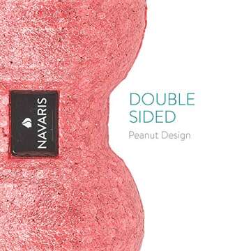 Navaris 2X Peanut Duo Ball - in 2 Sizes Duo Ball Fascia Ball Set - Trigger Point Ball - Fascia Balls - Black/Red