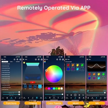 Neroupe Sunset Lamp Projector with APP Control for Mood Lighting