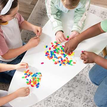 Plus Plus 70 Piece Interlocking Building Blocks for Kids, Open Ended Connecting Toys, Stem Bin Classroom Mini Manipulatives - Neon Mix Play Tube