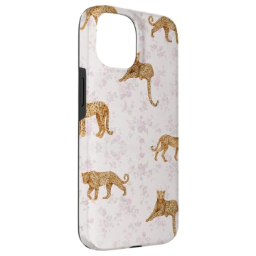 iPhone 15 Leopard Floral Case - Stylish & Protective
