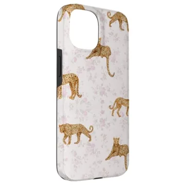 iPhone 15 Leopard Floral Case - Stylish & Protective