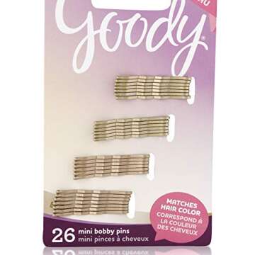 Goody Bobby Pins Metallic Blonde 26 Count for All Styles
