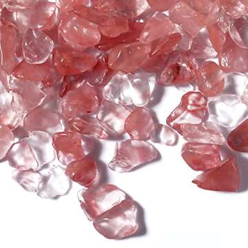 Cherry Quartz Tumbled Crystal Chips for Unique Decor