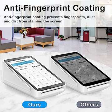 Tempered Glass Screen Protector for Square Terminal (Model No: B07NPNNQLN) - Super Scratch Resistant - High Definition - Touch Sensitive - 9H Hardness HD Clear Screen Protector for Square Terminal